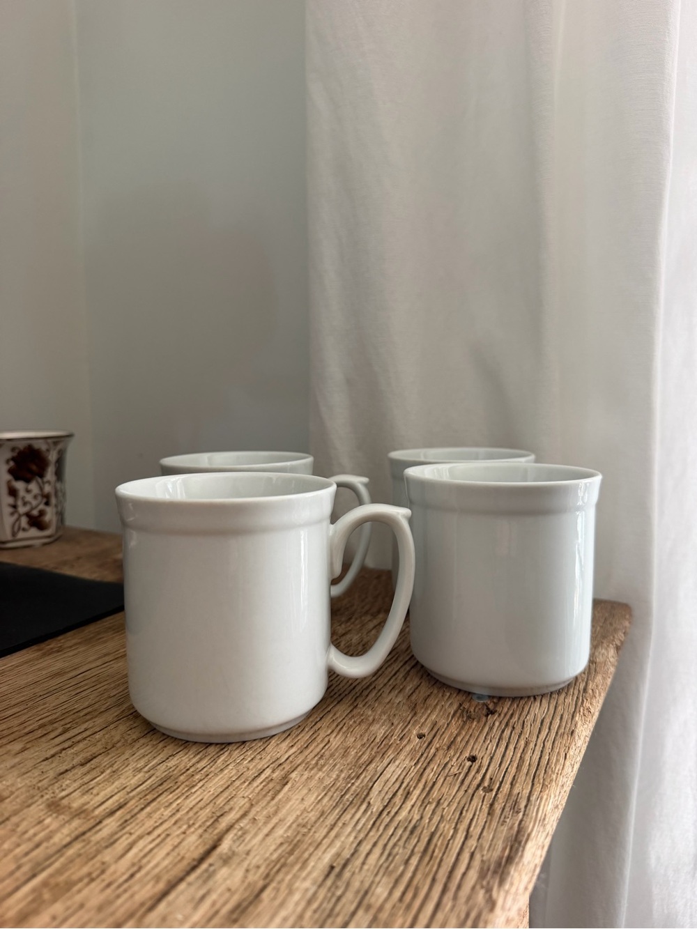 Williams Sonoma White Ceramic Mugs - Set of 4